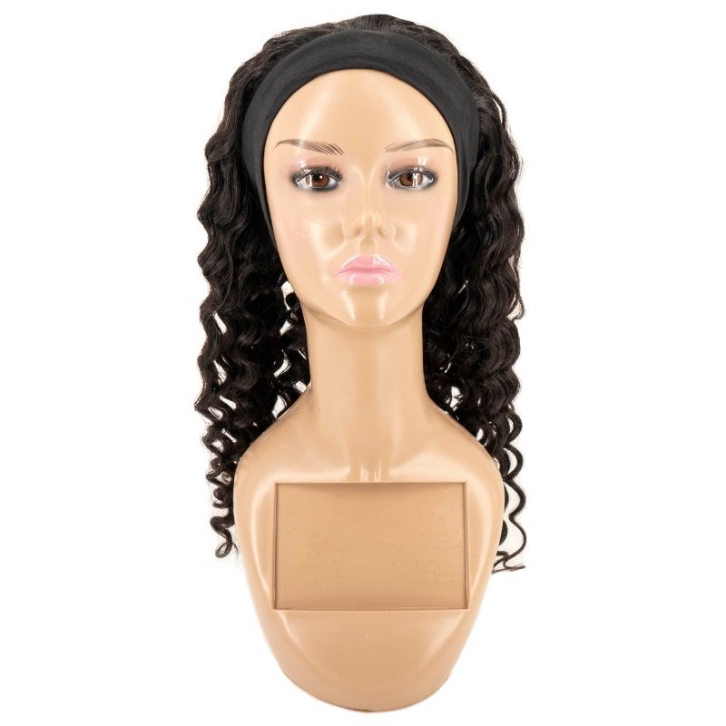 Expensive Deep Wave Headband Wig