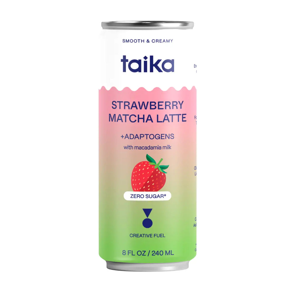Strawberry Matcha Latte with Adaptogens