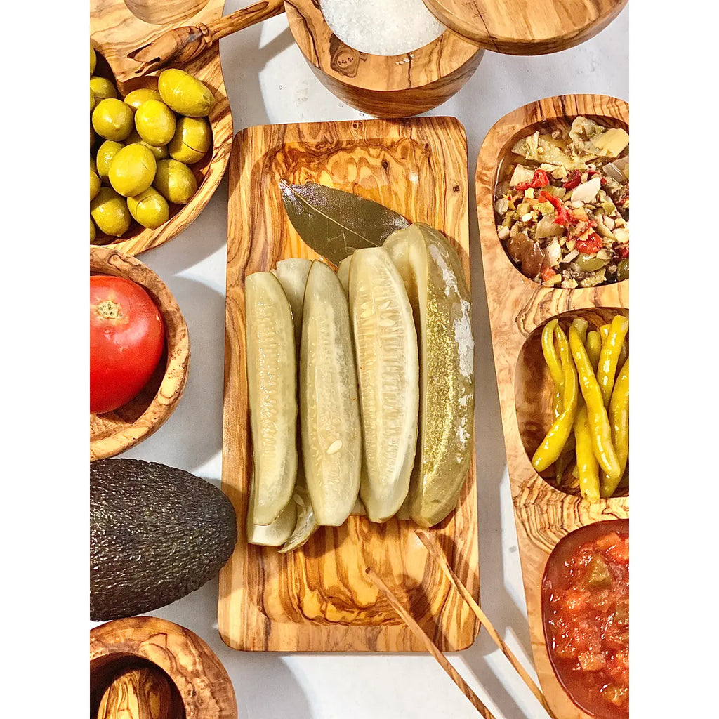 Small Olive Wood Rectangular Plate