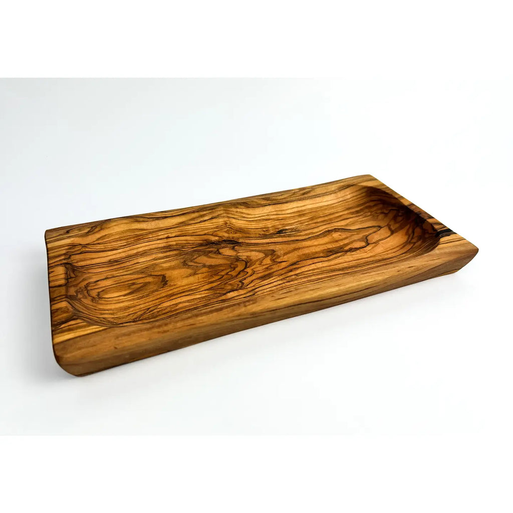 Small Olive Wood Rectangular Plate
