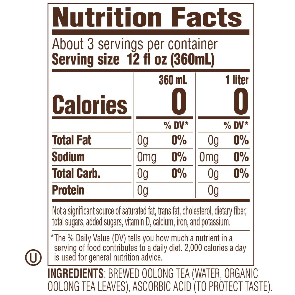 Tejava Origins Fujian Oolong Tea - 1 Liter 12pk Glass Bottle