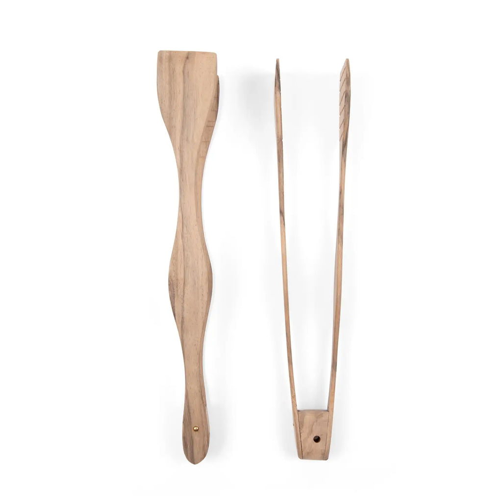 Walnut Wood Tong Set of 2