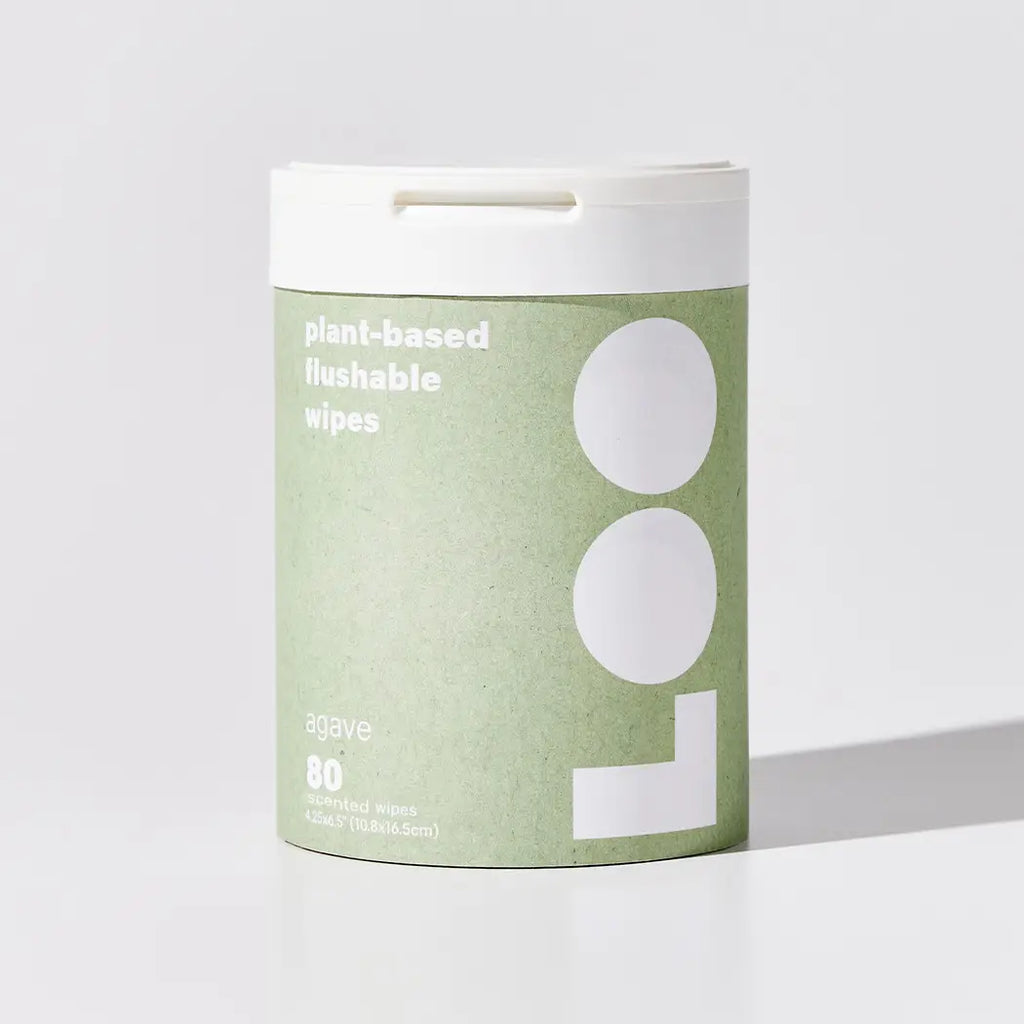 Agave Flushable Wipes, 100% Plant-Based and Ph Balanced