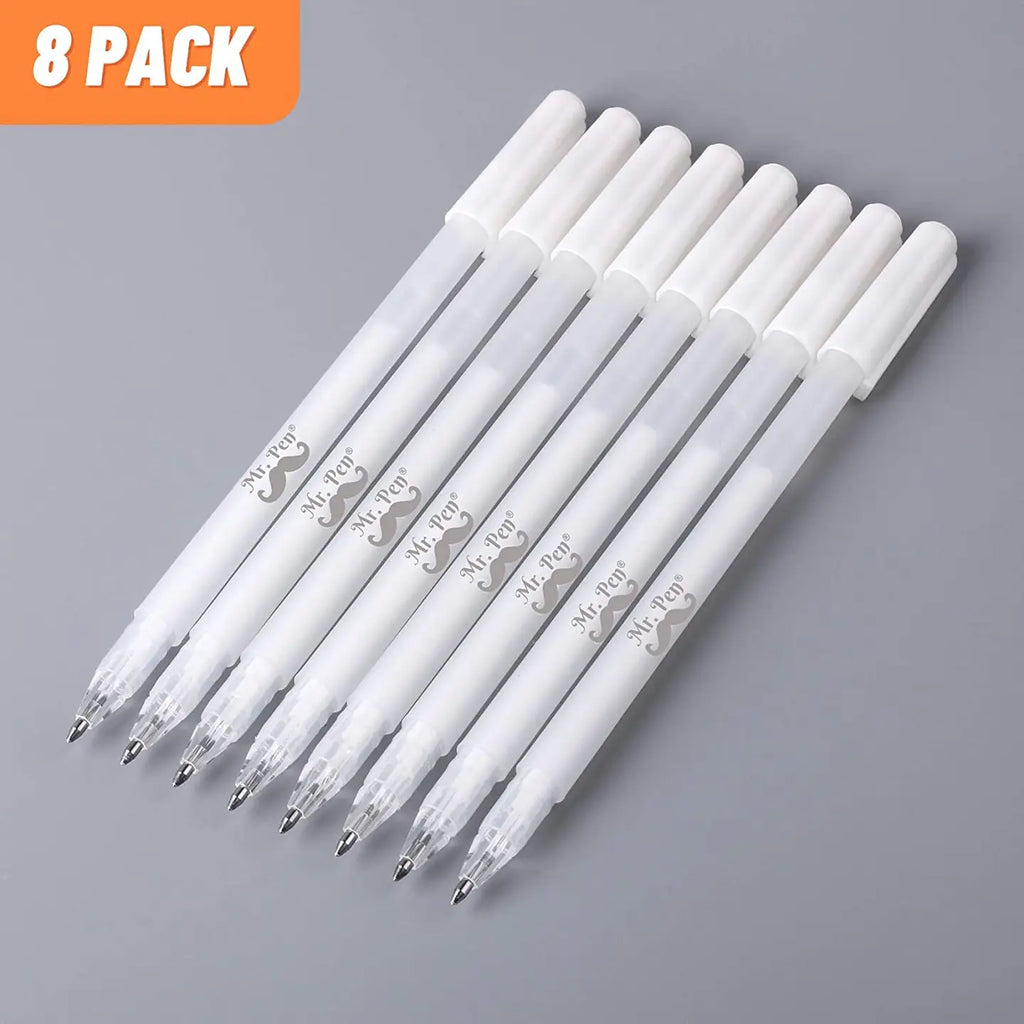Mr. Pen- White Pens, 8 Pack