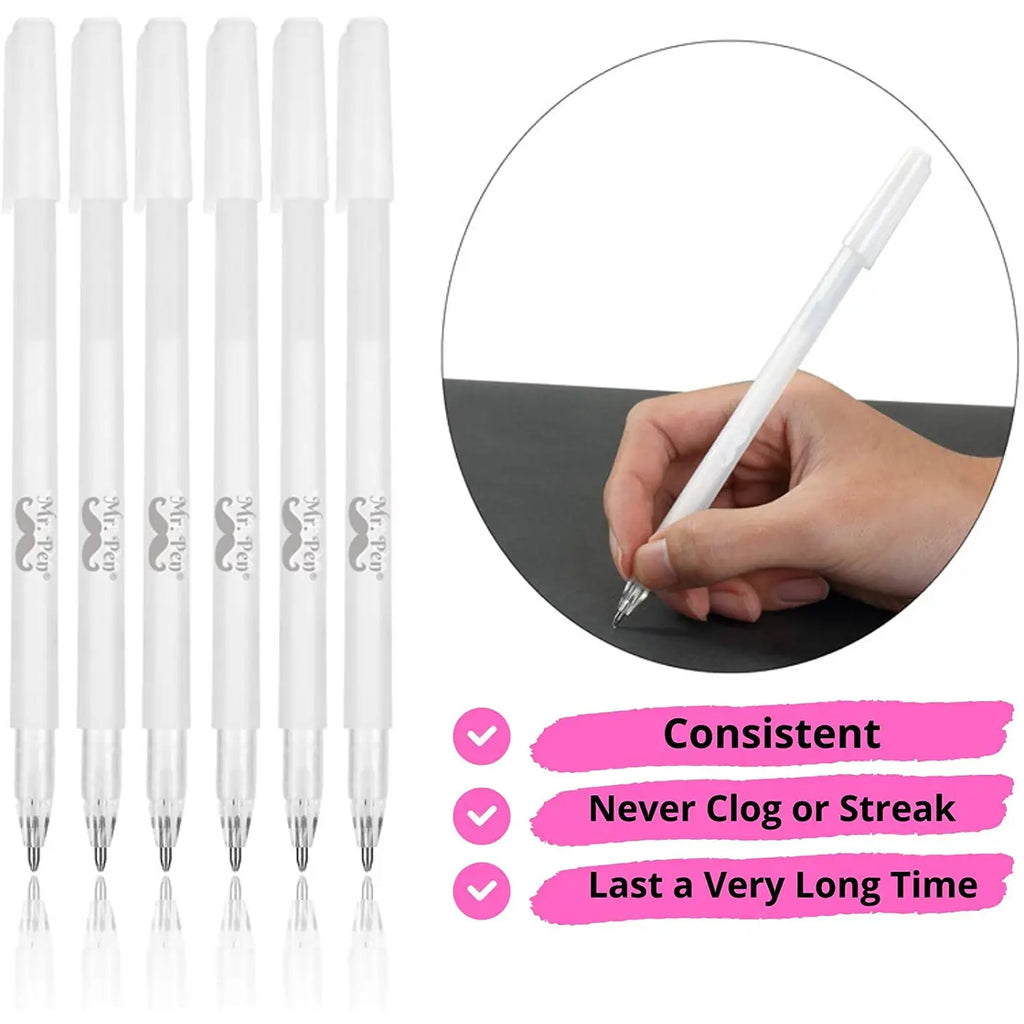 Mr. Pen- White Pens, 8 Pack