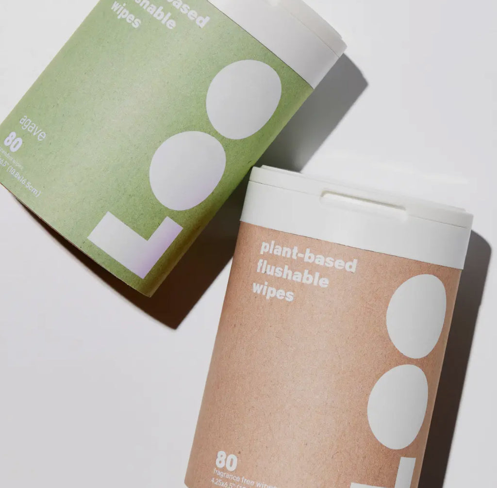 Agave Flushable Wipes, 100% Plant-Based and Ph Balanced