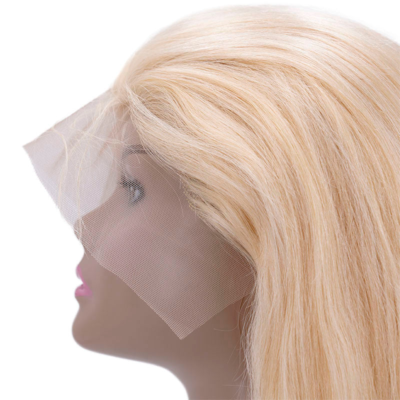 Expensive Brazilian Blonde Straight 13x4 Lace Front Wig