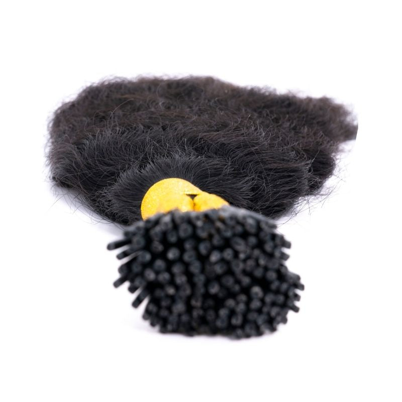 Expensive Indian Curly Natural Black I-Tip