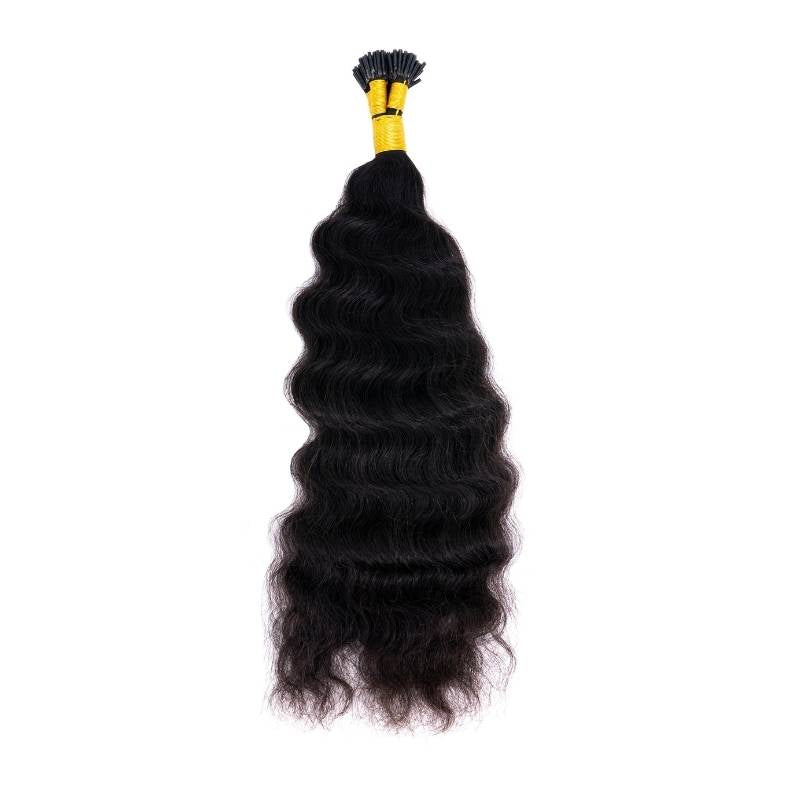 Expensive Indian Curly Natural Black I-Tip
