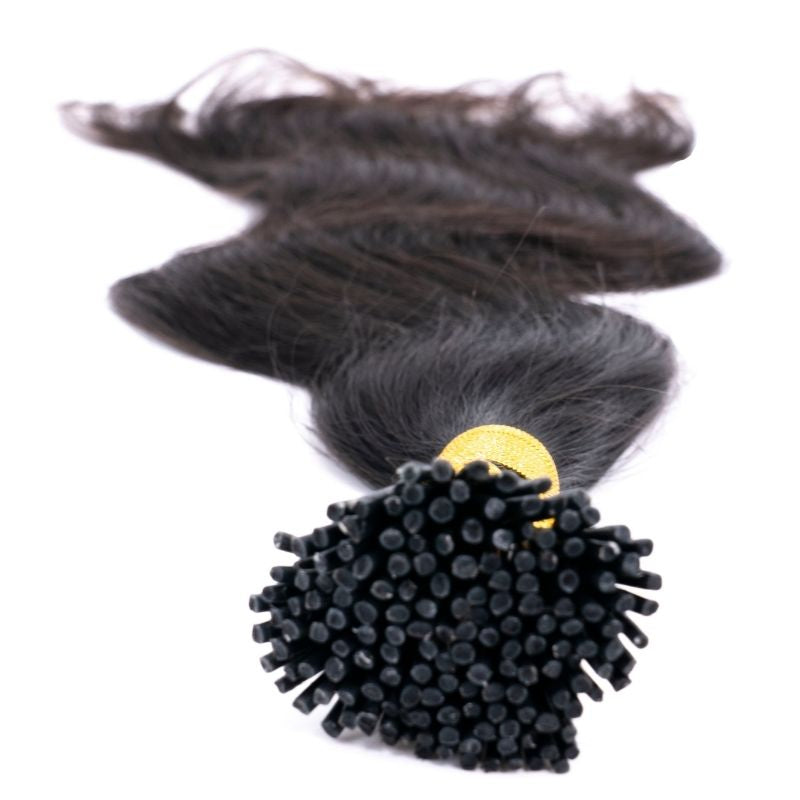 Expensive Indian Wavy Natural Black I-Tip