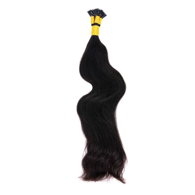 Expensive Indian Wavy Natural Black I-Tip