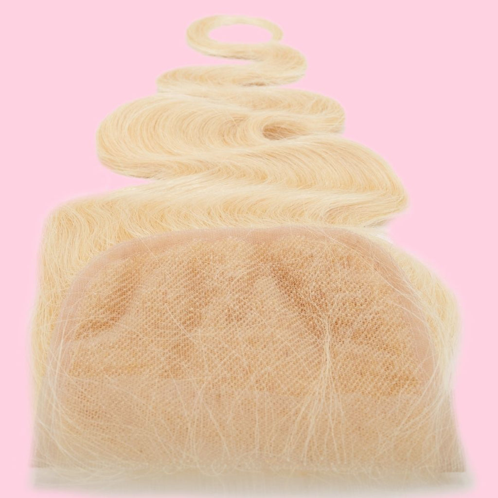 Expensive Russian Blonde Body Wave Closure