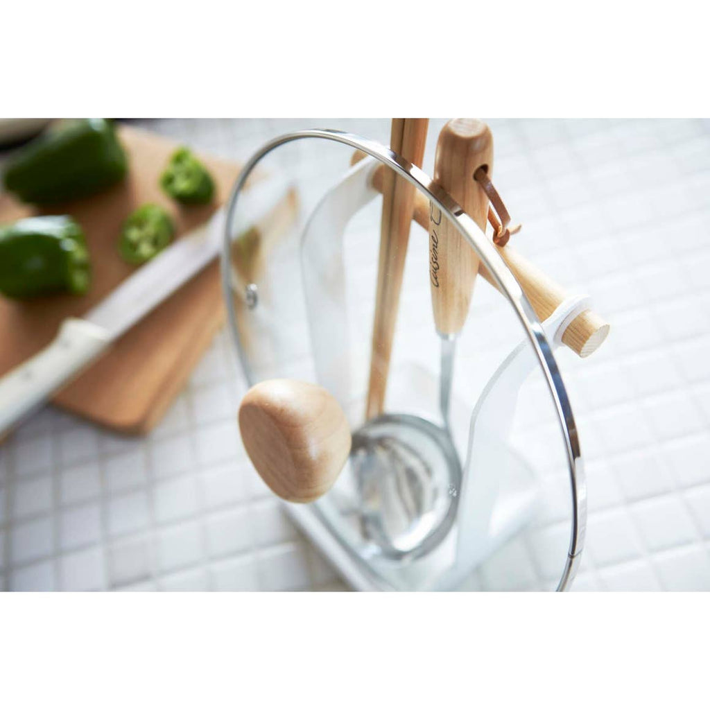 White Tosca Ladle and Lid Stand