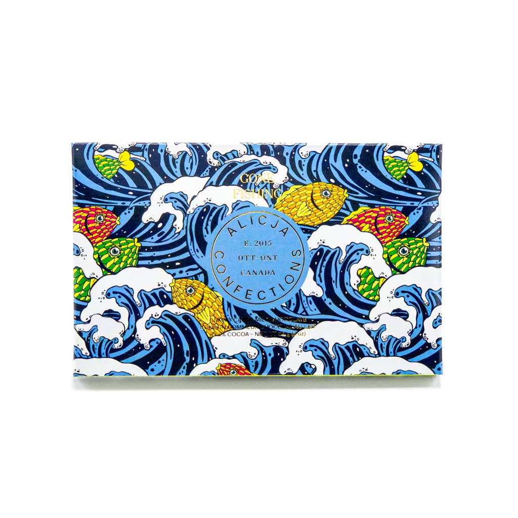 Gone Fishing Milk Postcard Chocolate Bar