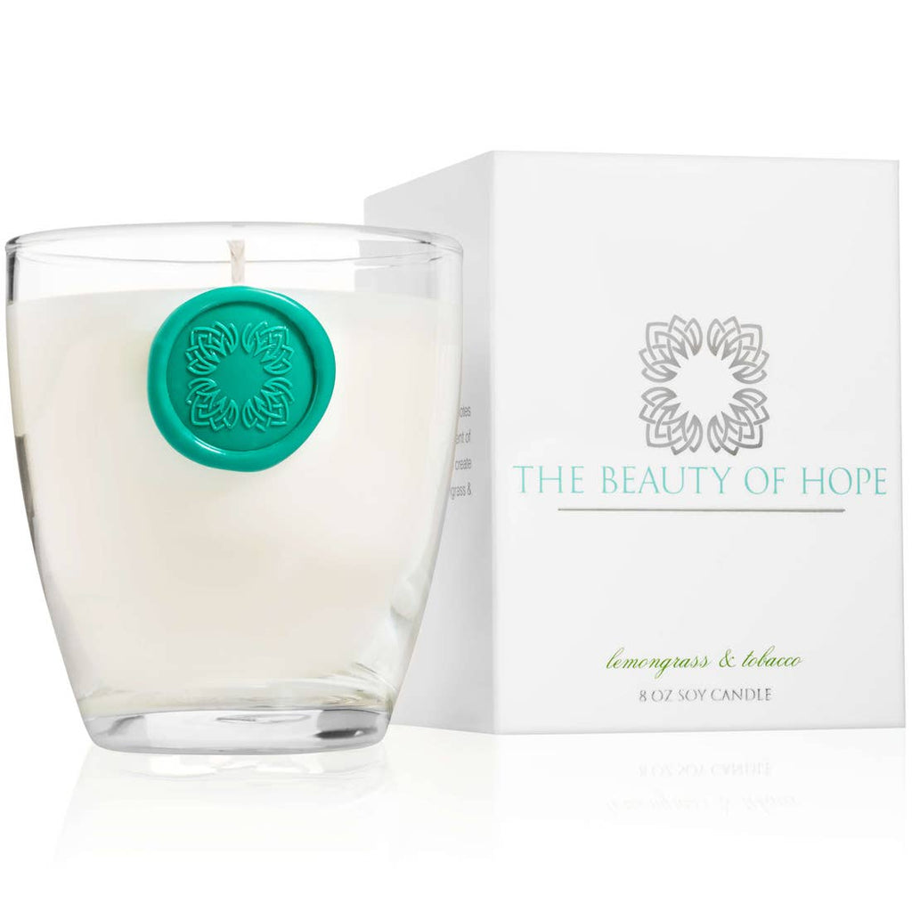 8oz Lemongrass and Tobacco Candle