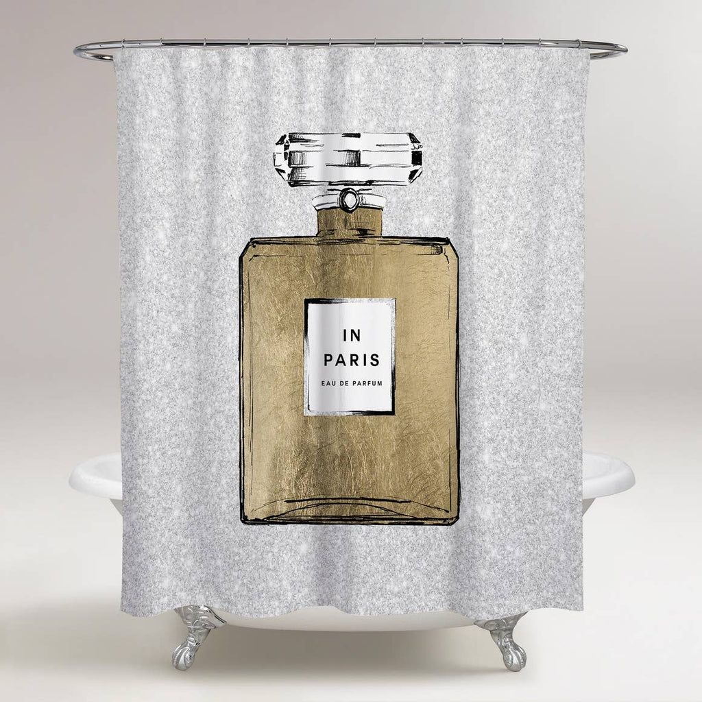 71" X 74" Paris Perfume Art Shower Curtain