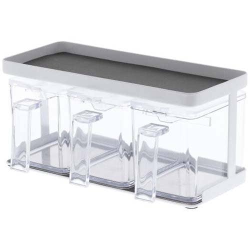 Tower Sugar and Salt Containers With Rack (3 Containers) WH