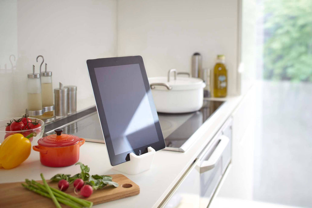 White Square Tablet Stand