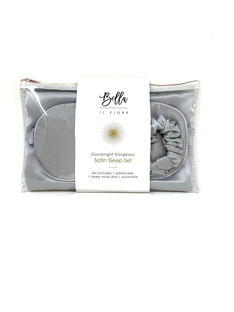 Goodnight Gorgeous Satin Sleep Set - Gray