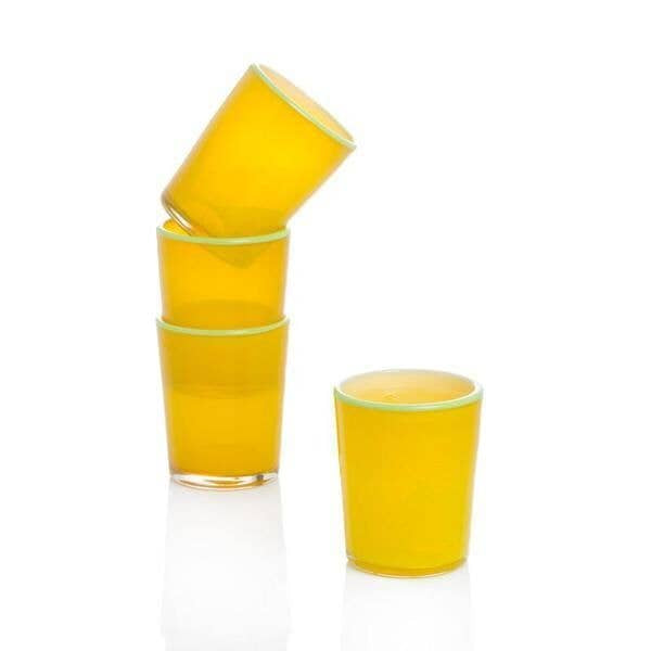 Summer Glass Lemon, Set of 4