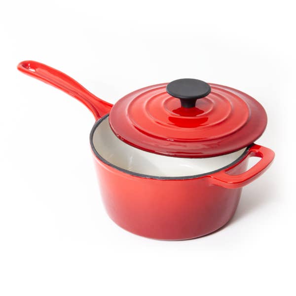 Enameled Cast Iron Saucepan