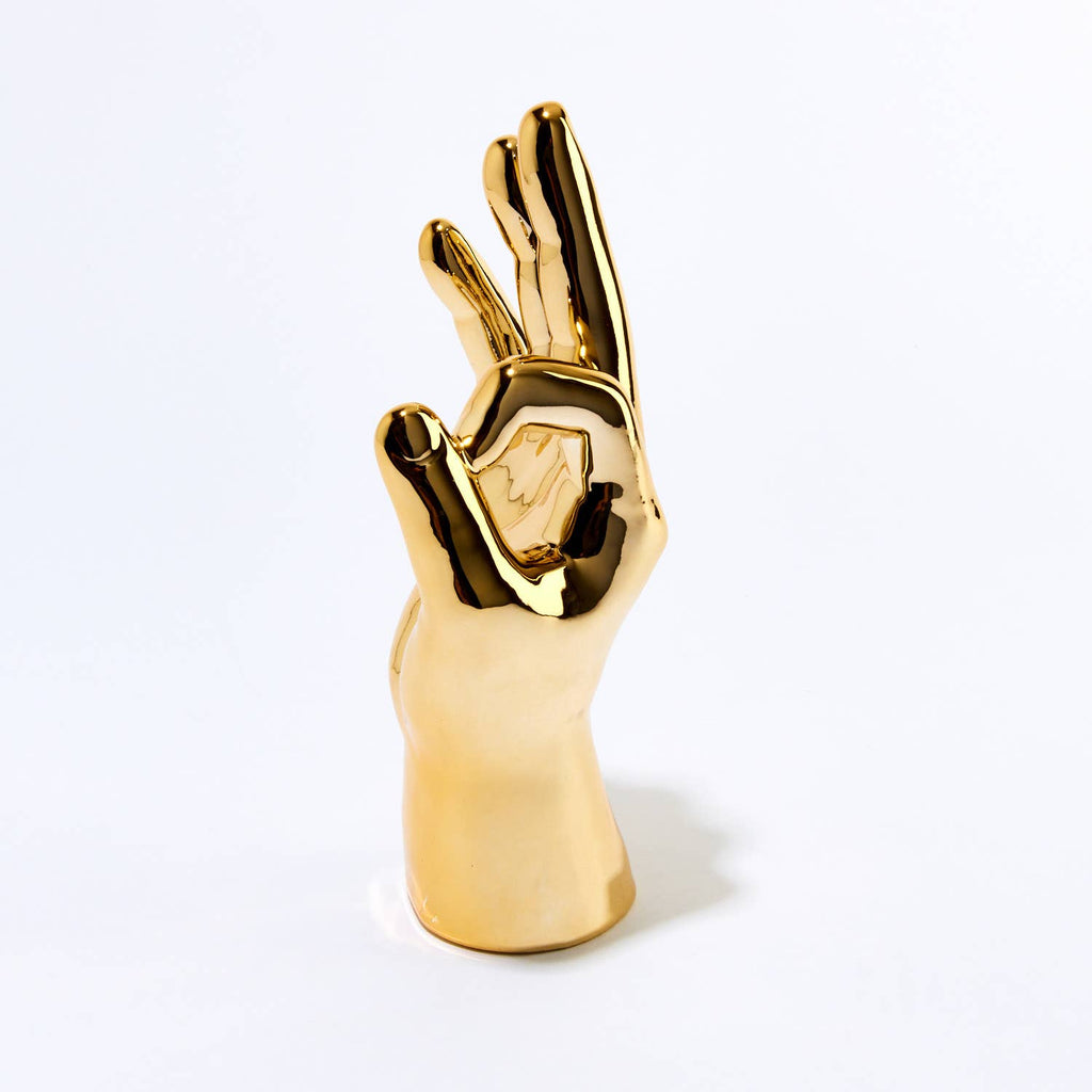 Interior Illusions Plus Gold "Ok" Hand Table Top