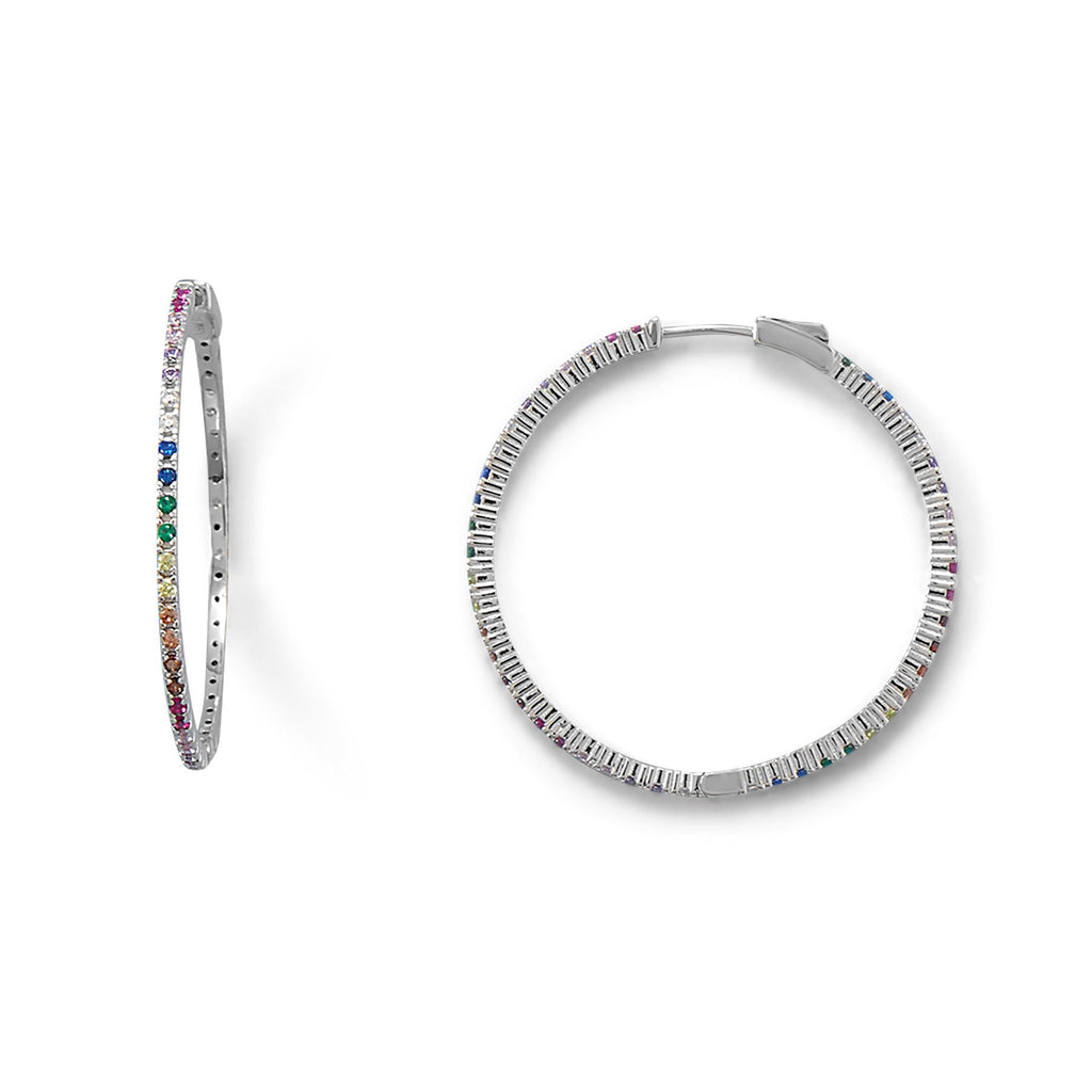 Aloha State Rainbow Hoop Earrings