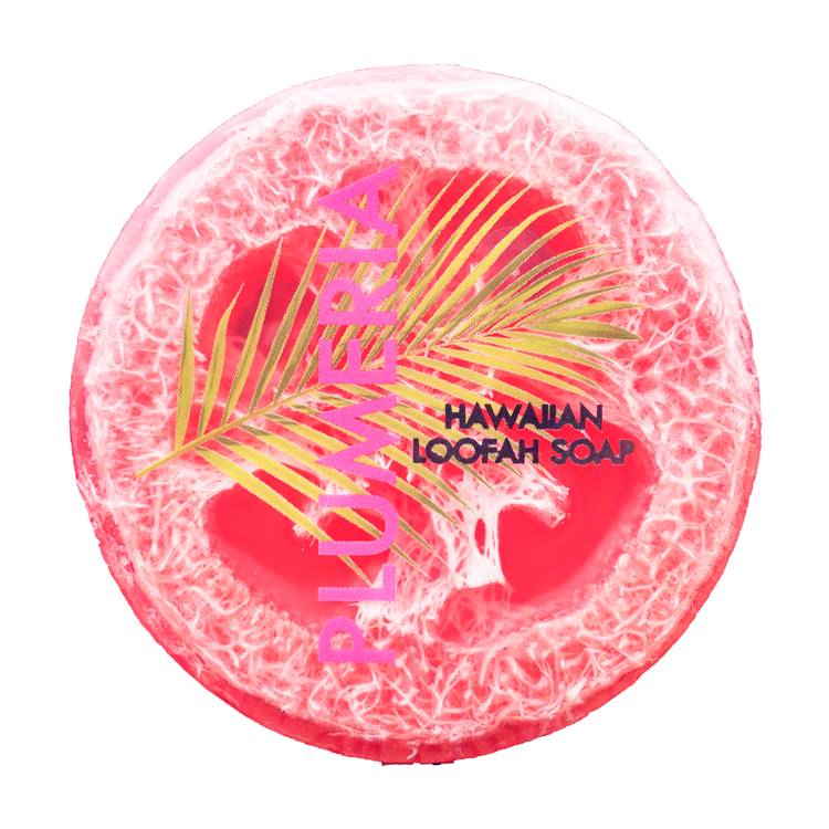 Sea Salt & Kukui Exfoliating Loofah Soap - Plumeria #SweetRoses