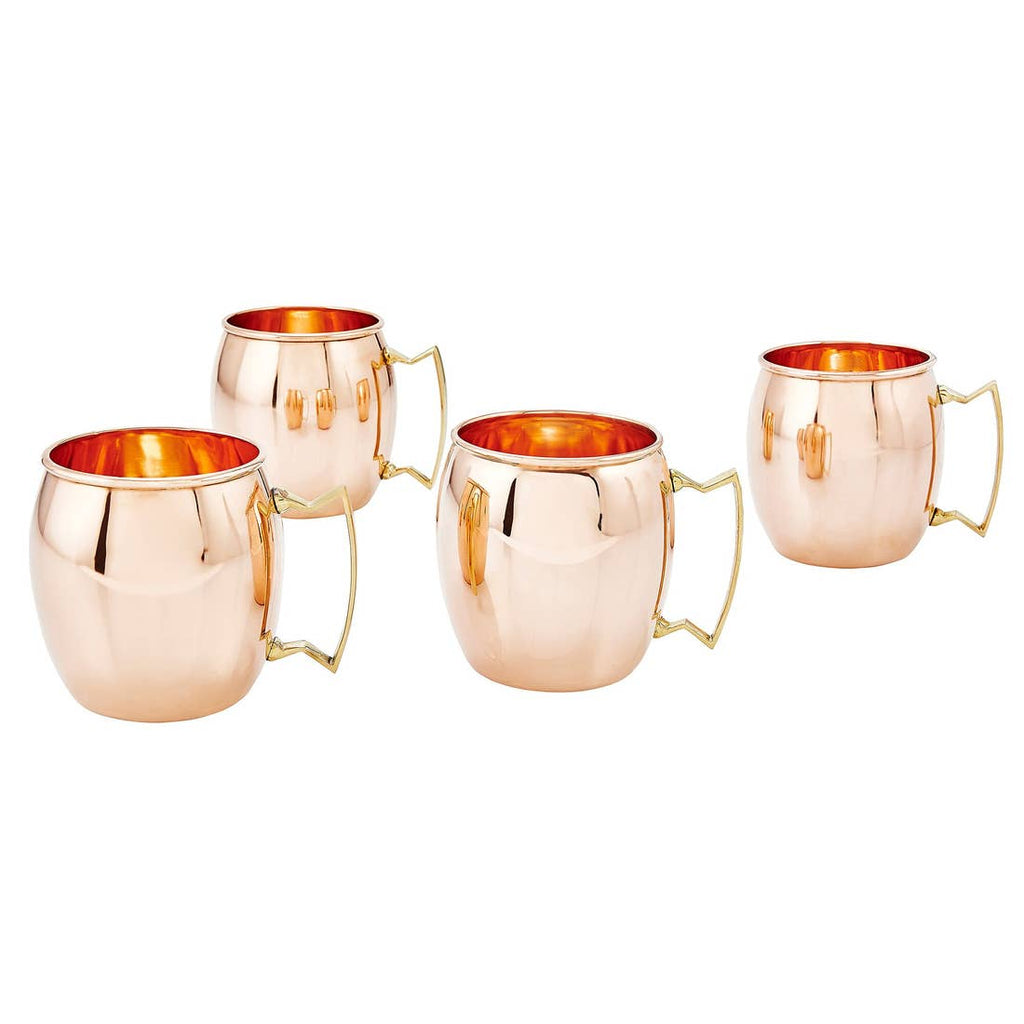 Solid Copper Moscow Mule Mugs - Smooth