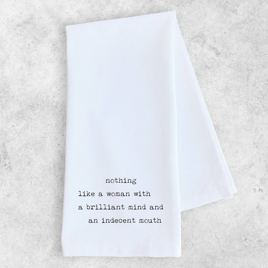 Brilliant Mind & Indecent Mouth - Tea/Baby Burping Towel