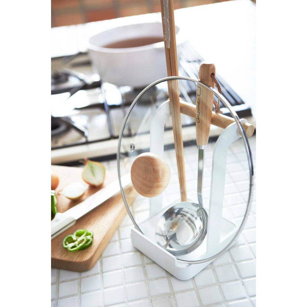 White Tosca Ladle and Lid Stand