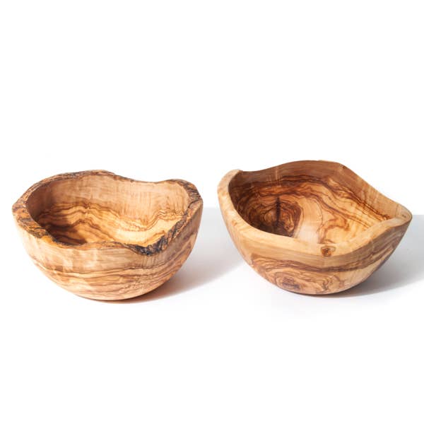Rustic Olive Wood Salad Bowl
