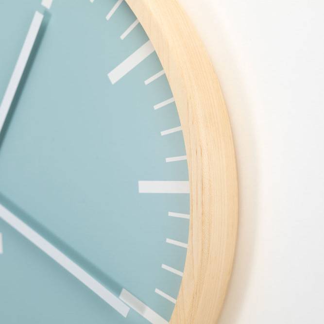 Glacier Solid Maple and Aluminum Wall Clock