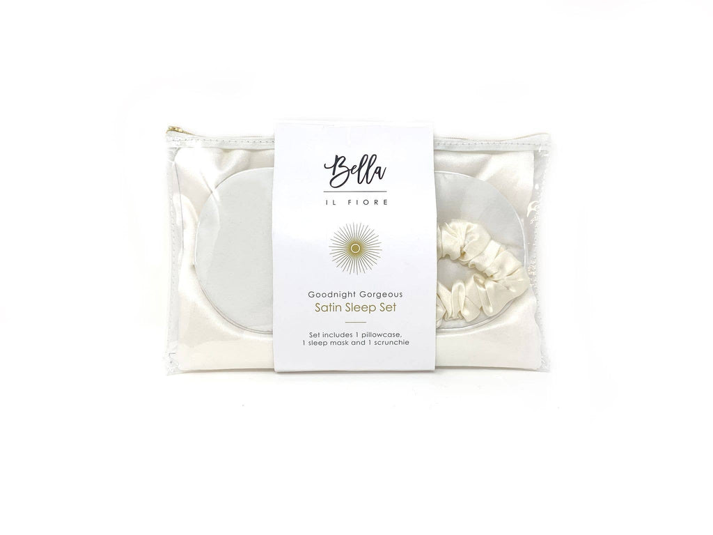 Goodnight Gorgeous Satin Sleep Set - White