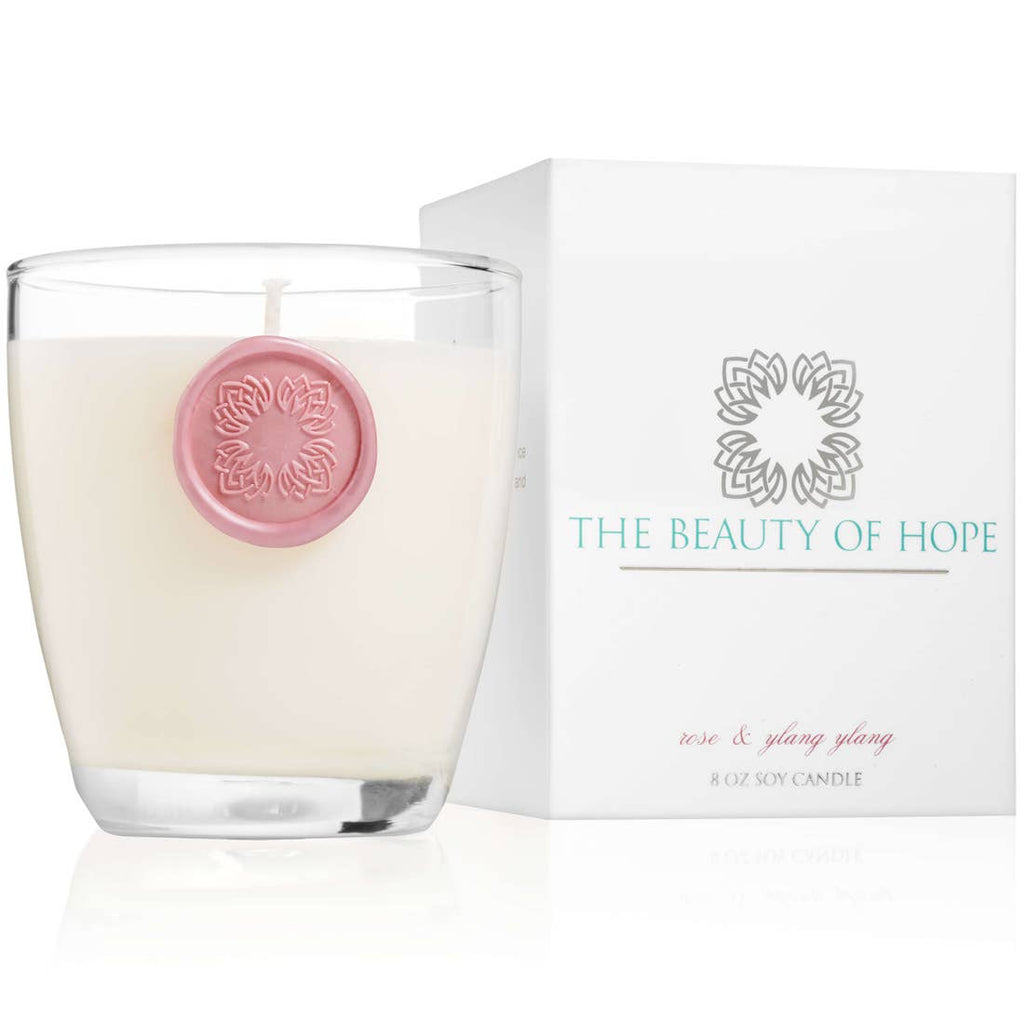 8oz Rose and Ylang Ylang Candle