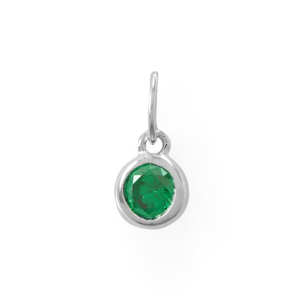 Round May Birthstone Charm