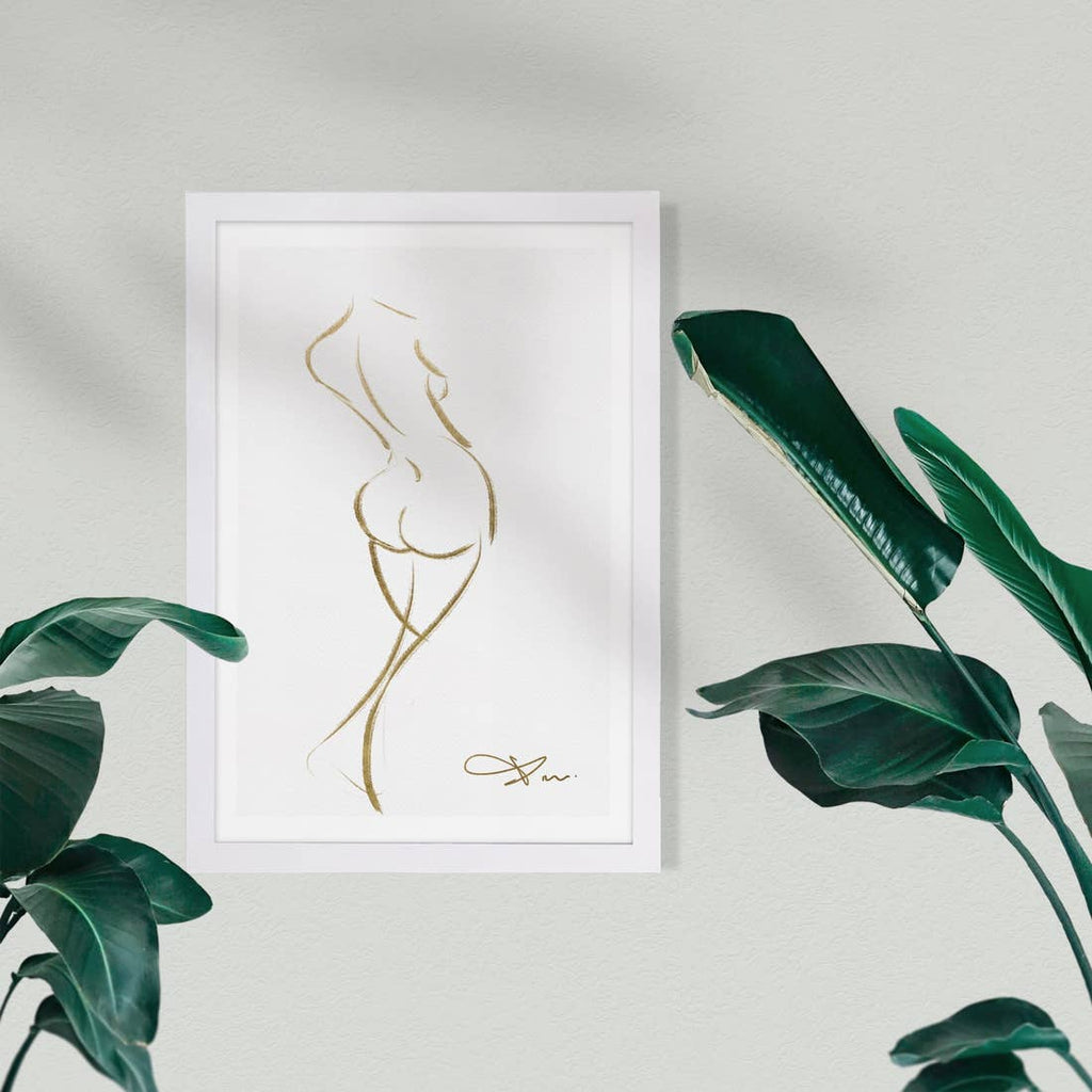 13" x 19" Body Framed Art