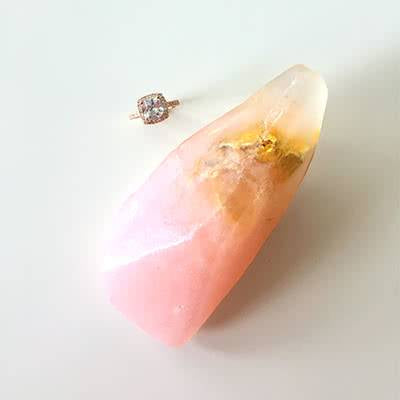 Pearlescent Gemstone Soap with Ring