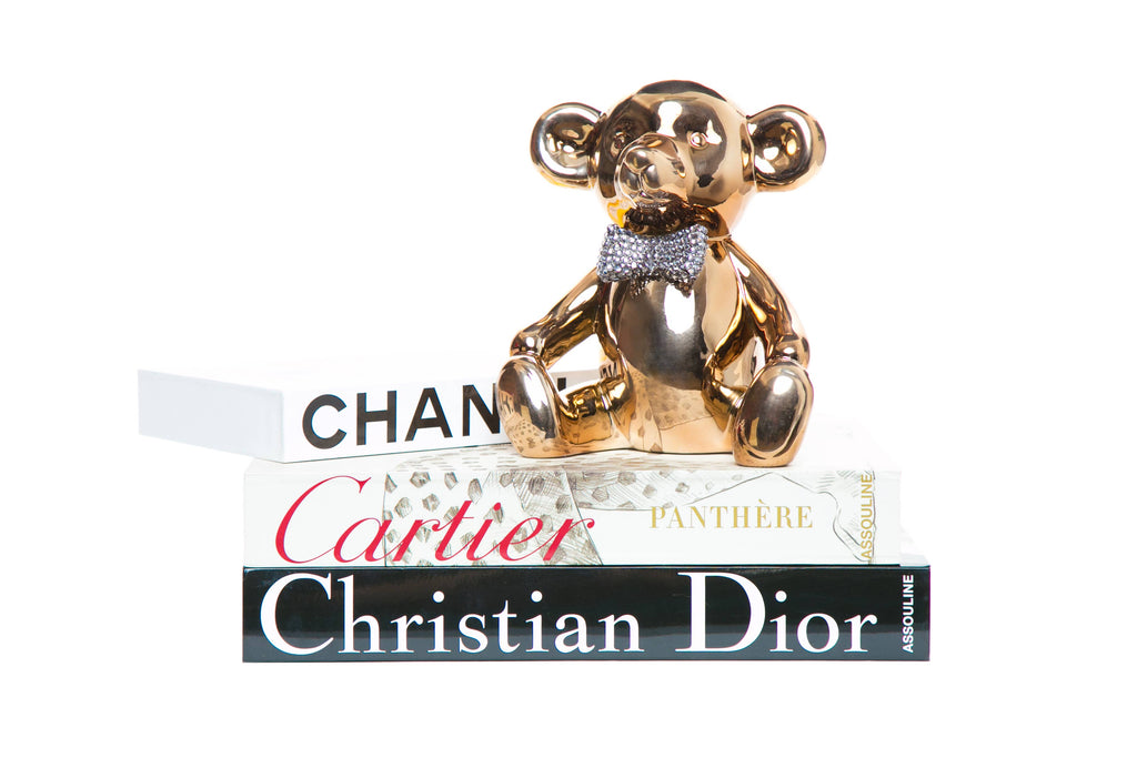 Interior Illusions Plus Bronze Bear with Rhinestone Bow Tie