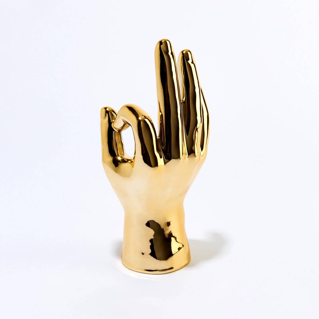 Interior Illusions Plus Gold "Ok" Hand Table Top