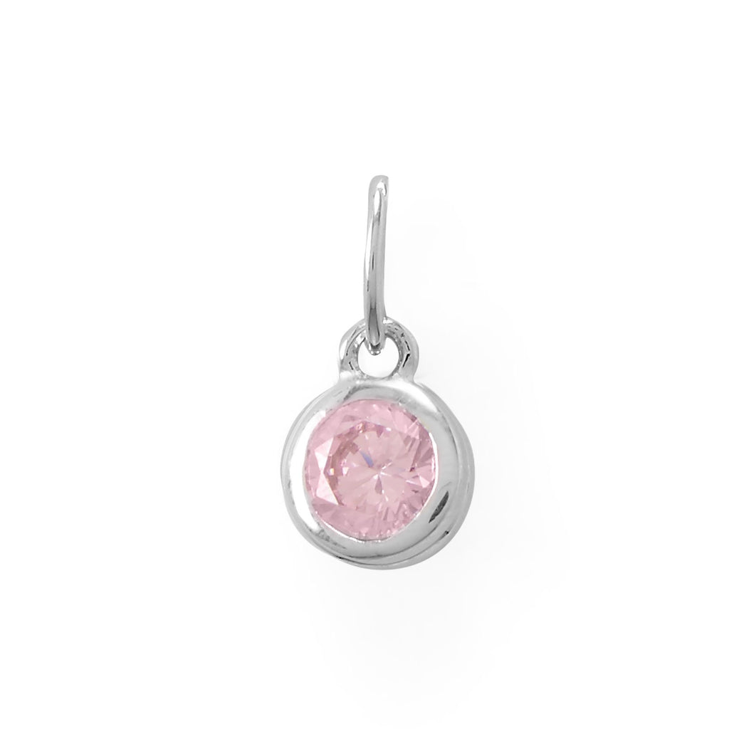 Round October Birthstone Charm