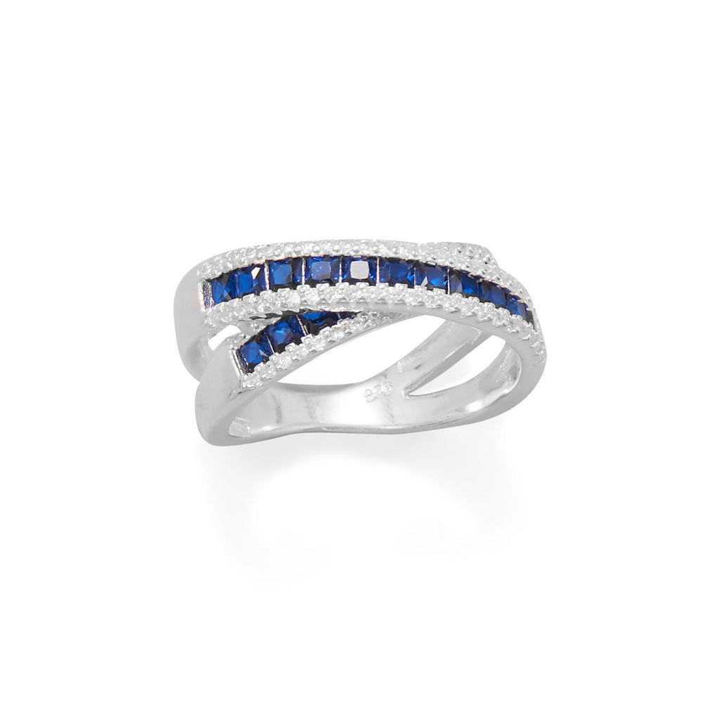 Indian Ocean Blue Overlap Ring