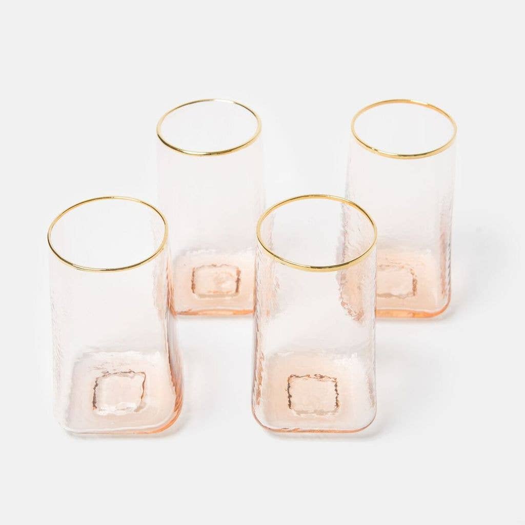 Celine Large Rose Pink Glassware - Set of 6