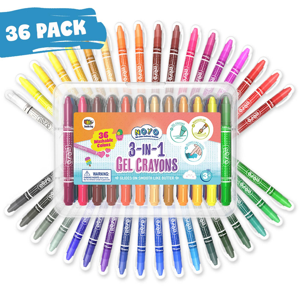 NOYO 36 Colors Gel Crayons for Toddlers and Kids!!