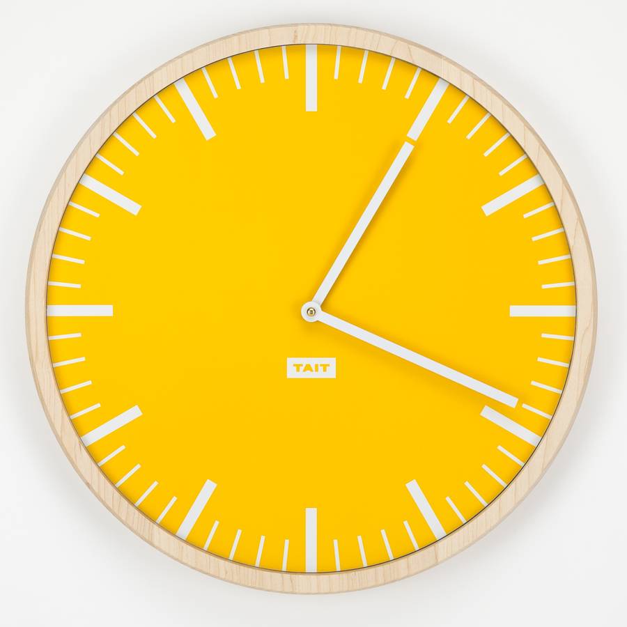 Sunshine Solid Maple and Aluminum Wall Clock