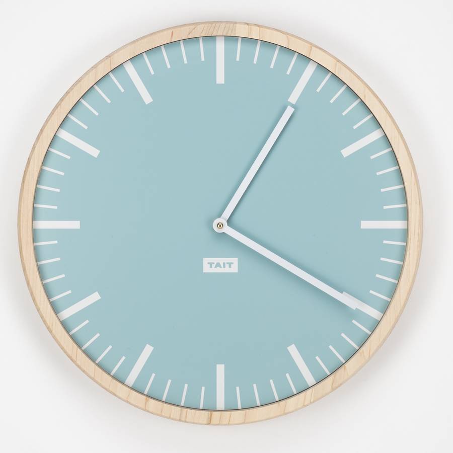 Glacier Solid Maple and Aluminum Wall Clock
