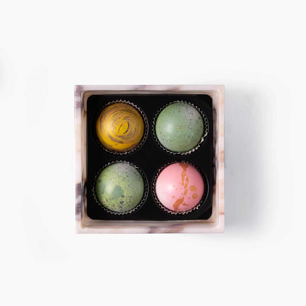 4 Truffle Marble Box - 6 oz