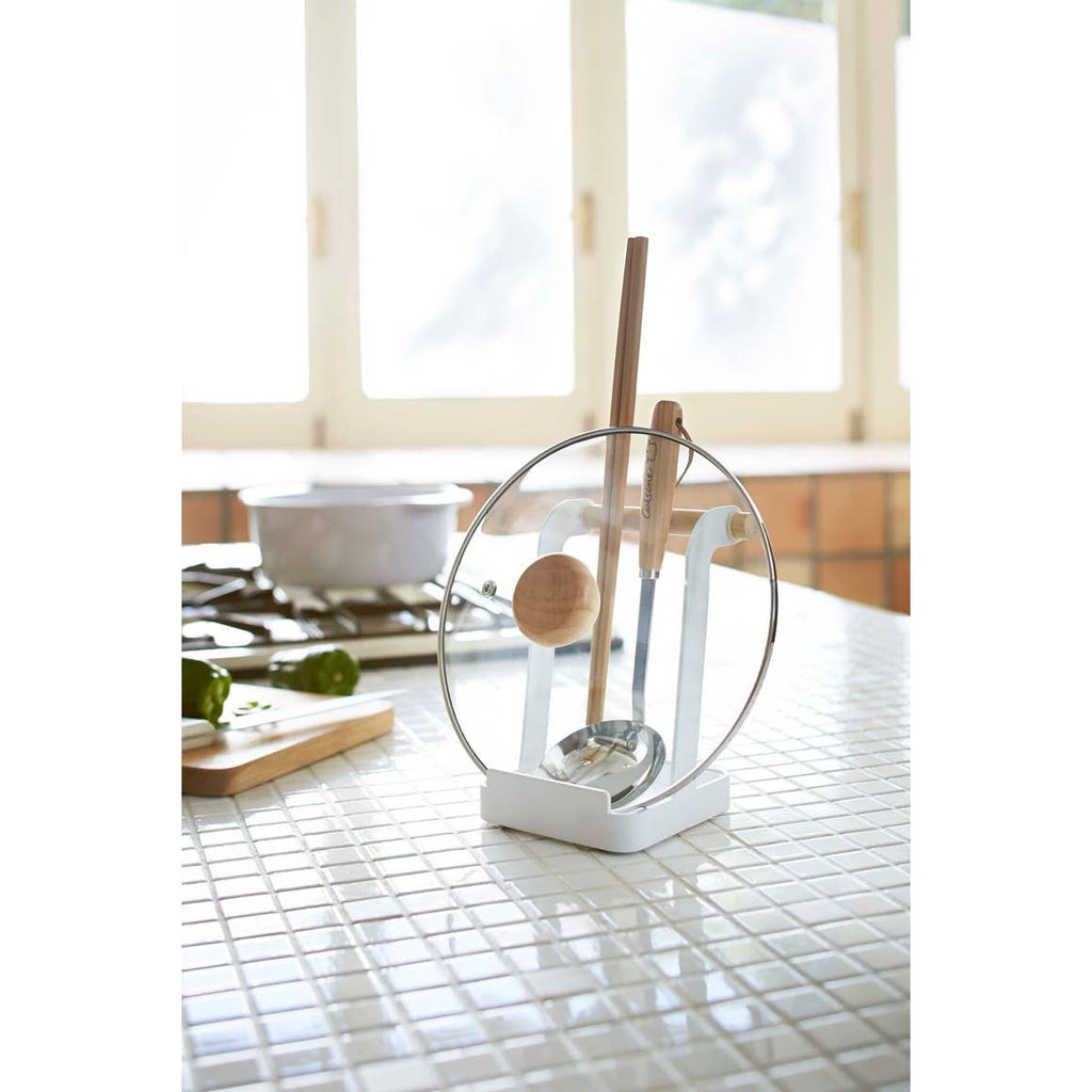 White Tosca Ladle and Lid Stand