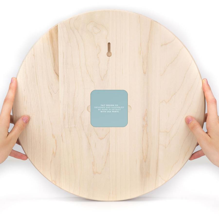 Glacier Solid Maple and Aluminum Wall Clock