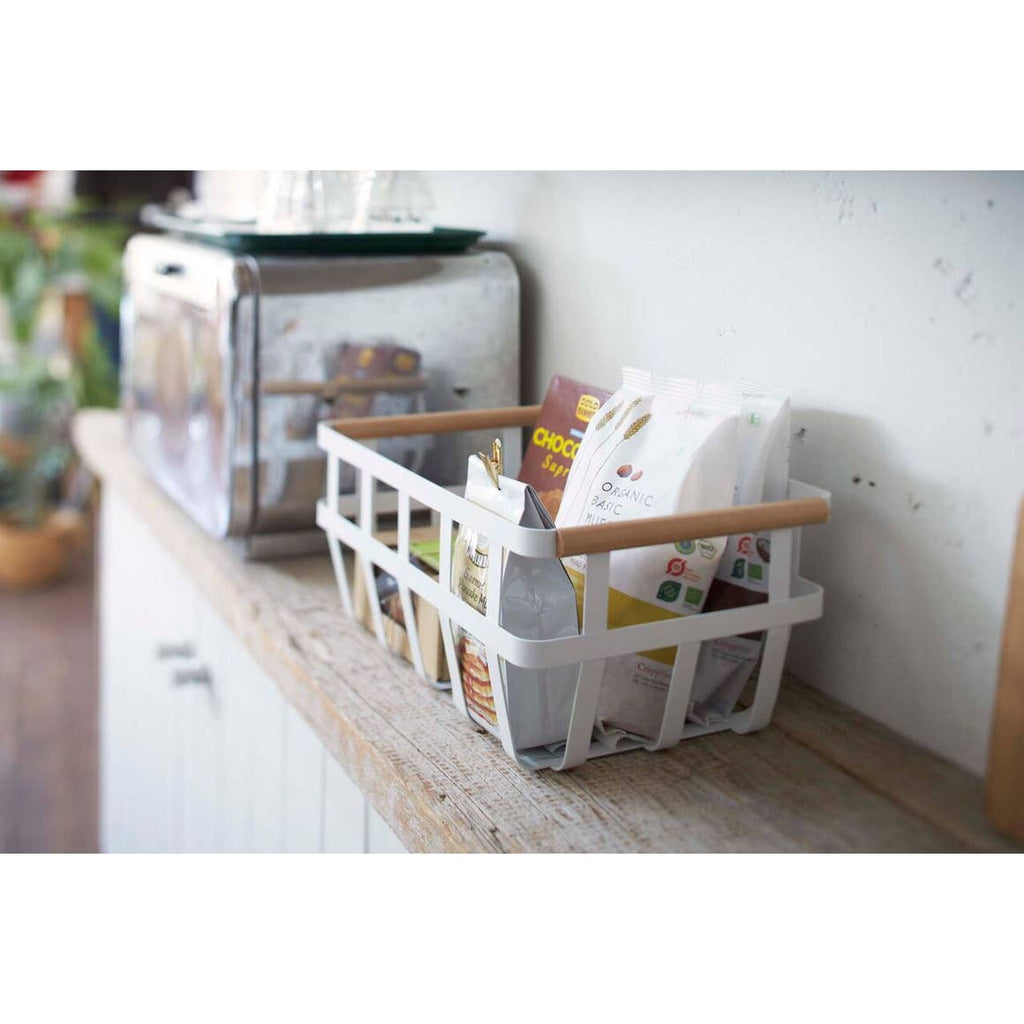 Tosca Dual Handle Storage Basket White
